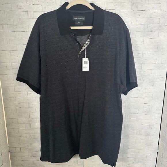 Paul Fredrick Other - Paul Frederick men’s polo black white short sleeve career preppy  Big & Tall
